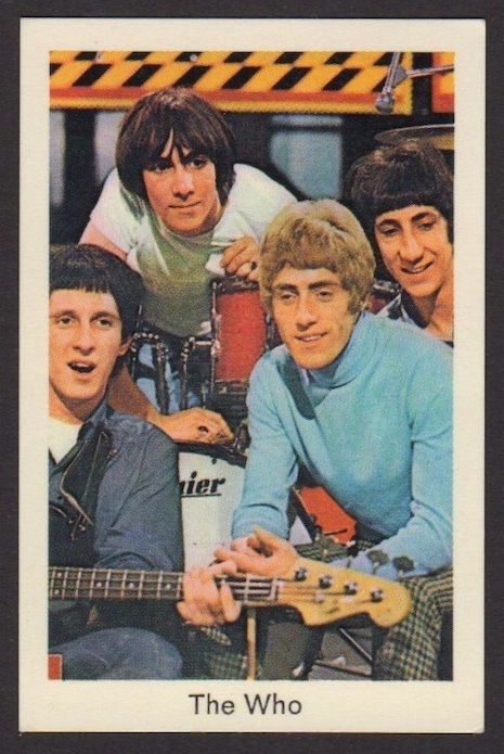 The Who vintage Swedish gum trading card, 1967