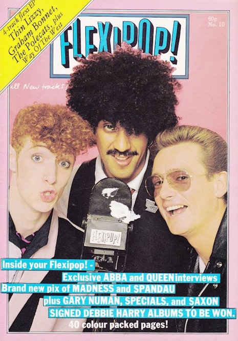 Thin Lizzy on the cover of the September, 1981 issue of Flexipop!