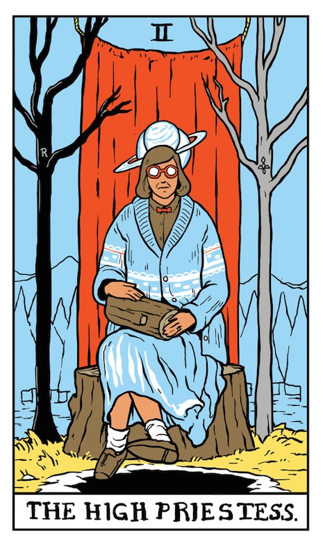The Log Lady as The High Priestess tarot card