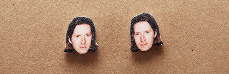 Wes Anderson stud earrings