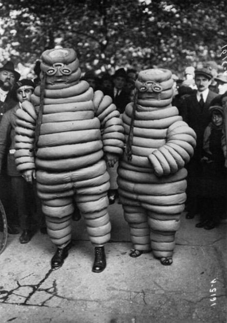 Vintage Michelin Man costumes, early 1900s