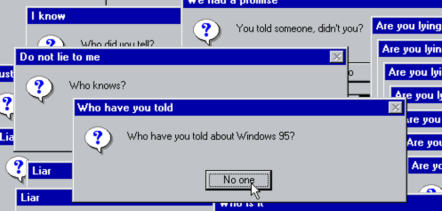 Your old discarded Windows 95 computer is stalking you