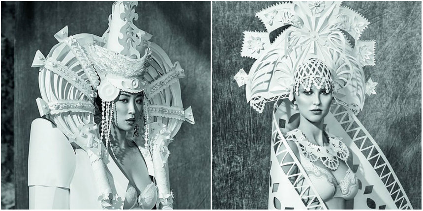 Paper artist creates wonderfully intricate paper costumes