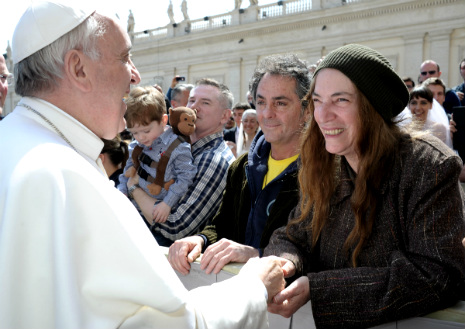 Odd couple: Patti Smith meets the Pope