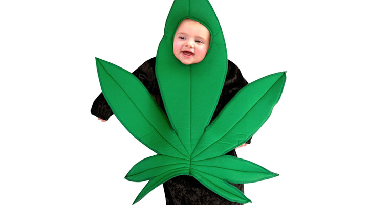 Hugs for nugs: Dress your baby as a pot leaf for Halloween!