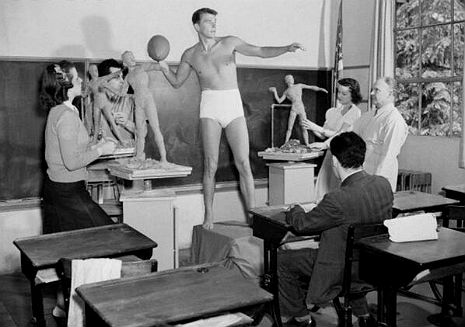 Ronald Reagan in his tighty-whities