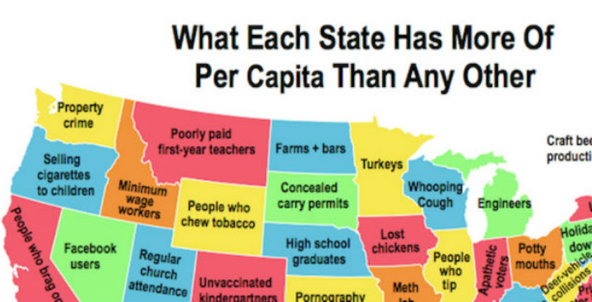 Handy chart shows what every state is #1 in