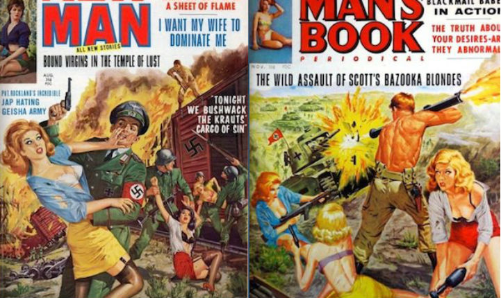 ‘Grisly rites of Hitler’s monster flesh stripper’: Vintage Naziploitation magazine covers