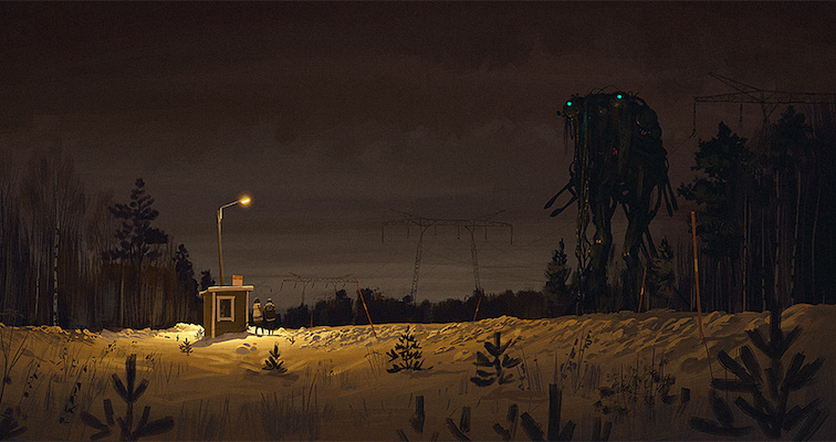 Dreamy sci-fi paintings show the world after an alien invasion