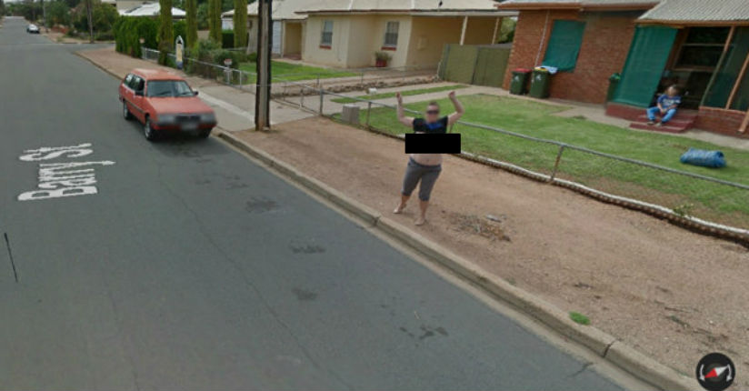 You gotta have goals in life: Woman successfully flashes her ta-tas to Google Street View car