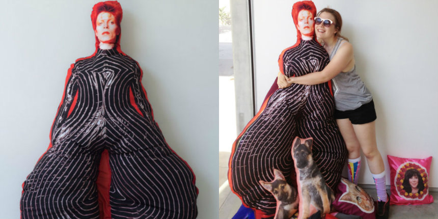 There’s a life-size David Bowie pillow doll