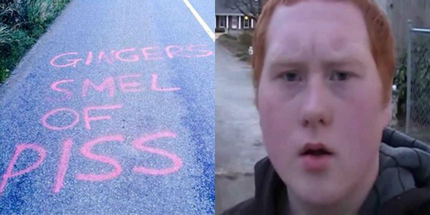 Police investigate ‘Gingers smel of piss’ graffiti