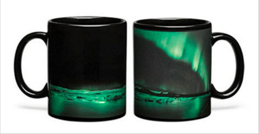 Aurora Borealis heat changing coffee mug