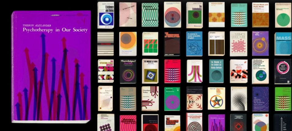 Vintage ‘Op art’ book covers from the 50s, 60s and 70s animated with psychedelic results