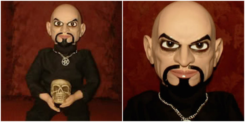 For the Satanist who has everything: An Anton LaVey ventriloquist dummy