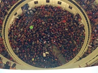 Wendy Davis’ filibuster was  cool and all, but did you see what was going on RIGHT OUTSIDE?