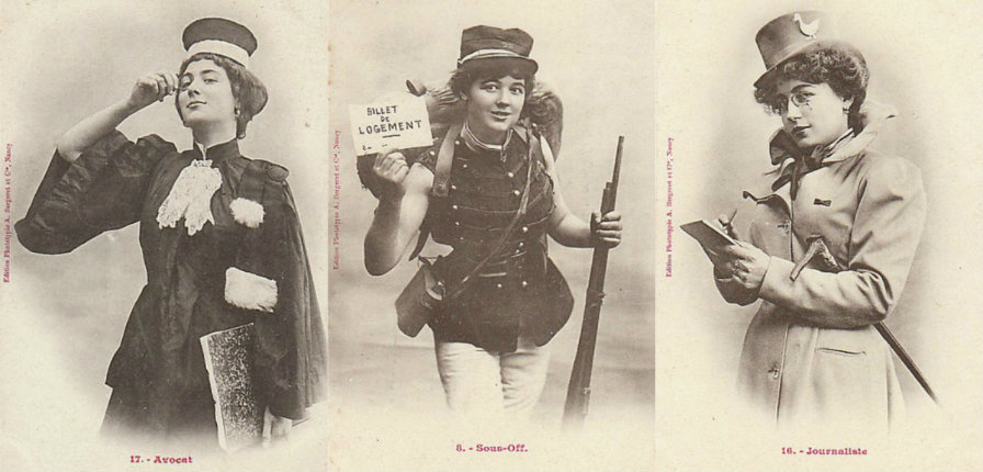 Trading cards: Professions for women of the future imagined in 1902