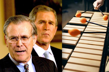 Making music out of George Bush and Donald Rumsfeld